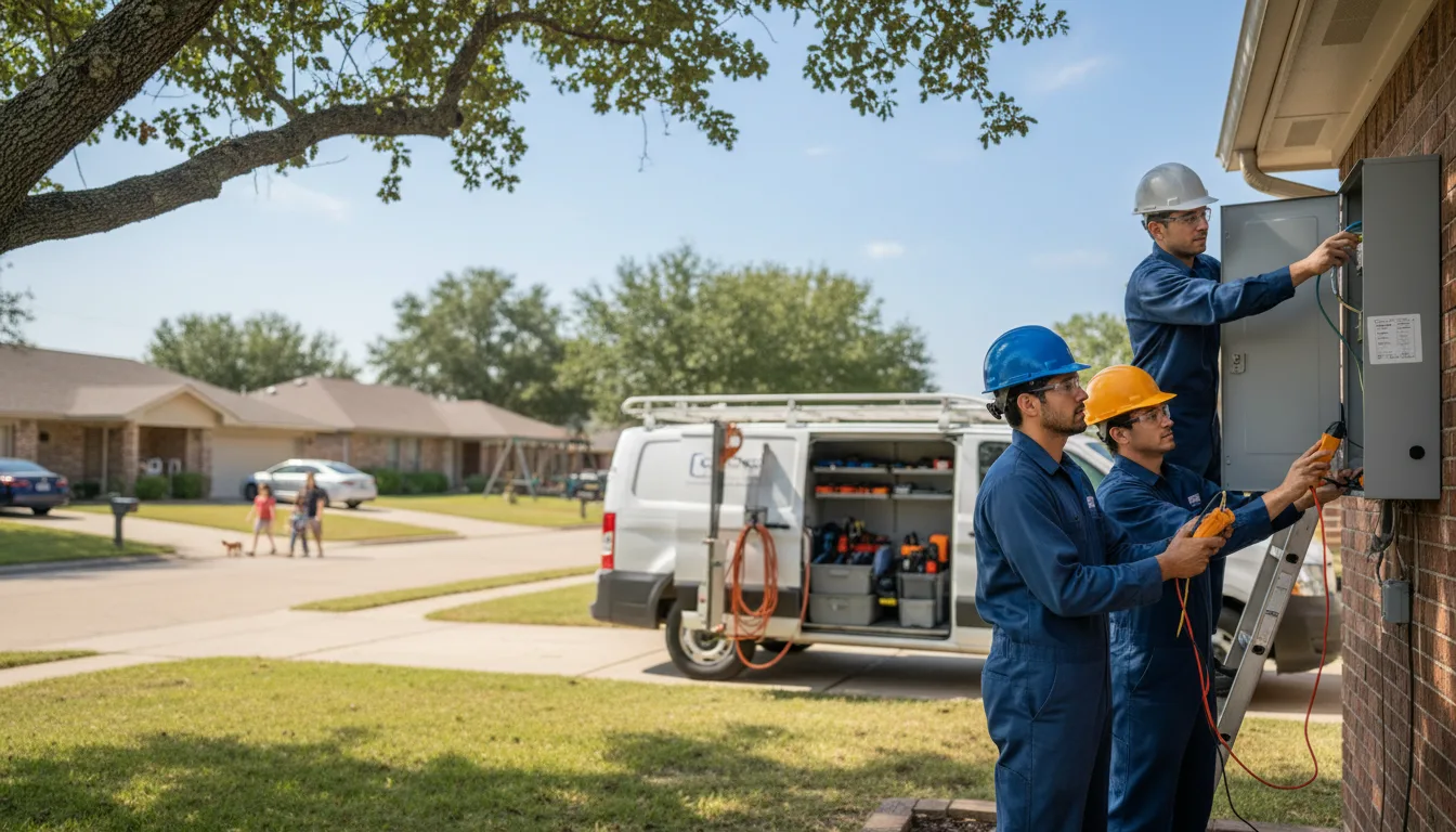 Certified electrician providing emergency electrical services in Linn, TX
